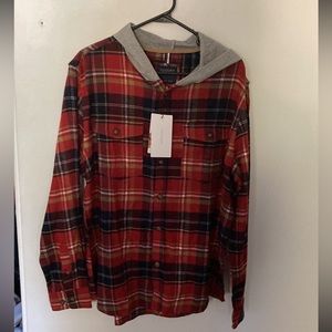NWT Cactus Man hooded flannel men’s XL